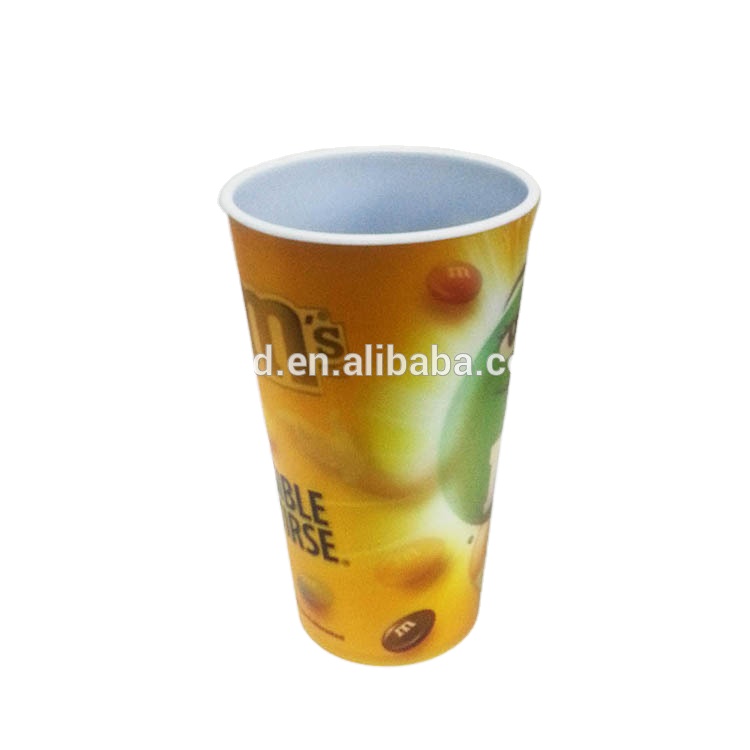 Недорогая 300 мл полипропиленовая чашка, 3D печать, индивидуальная линзовая пластиковая чашка с соломинкой и крышкой, линзовая чашка для детей