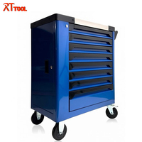 Armoire à outils de réparation de moto RTTOOL à 8 tiroirs avec outils, chariot de rangement mobile en métal