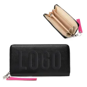 Fashion Women Long Purse Wallet Leather Custom Personalized Logo Wallet Purse For Ladies