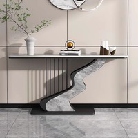 Table de console moderne et simple nordique de luxe légère armoire d'entrée pour décoration de demi-cercle de couloir d'entrée