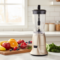 Mixeur Plongeant Électrique Domestique pour Smoothies, Bouton Poussoir, Moteur Cuivre 200W, Faible Bruit, Récipient en Plastique, Multifonction 1