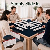 Lot de 4 supports de cartes de Mahjong pour table, support pliable à glisser sous le tapis, support de cartes de Mahjong pour table