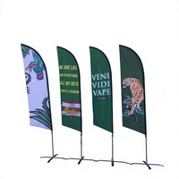 Drapeaux plume personnalisés en gros, forme goutte d'eau, pour événements extérieurs, salons professionnels, expositions, publicité