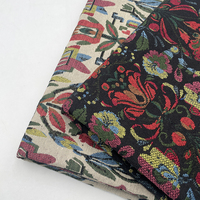 Maßgefertigter Neuer Blumenmuster-Design Poly-Baumwoll-Brokat Jacquard-Stoff für Taschen-Dekoration