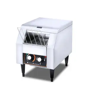 Elektrikli tezgah mutfak ekipmanları ticari masa üstü konveyör Burger çörekler tost pişirme tost makinesi