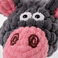 Jouet pour chien en peluche animaux de dessin animé, jouet à mâcher qui couine pour le nettoyage des dents, jouet interactif pour animaux de compagnie pour chiens de petite et moyenne taille