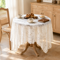 Nappe en dentelle jacquard élégante pour mariage, banquet, décoration de table de luxe, ornement de table à manger intérieure pour événements et fêtes