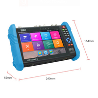 جهاز اختبار كاميرات المراقبة IPC-9800 Plus مع شاشة لمس IPS 7 بوصة بدقة 1280×800، واي فاي مدمج، مخرج طاقة POE، لمراقبة الأمن