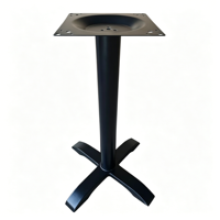 Table de salle à manger extérieure carrée moderne en pierre frittée noire avec base métallique robuste pour cour, bistrot, café, restaurant