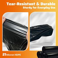 Bolsas de basura de 55-60 galones, paquete de 80, resistentes a desgarros, de plástico negro, para uso comercial.