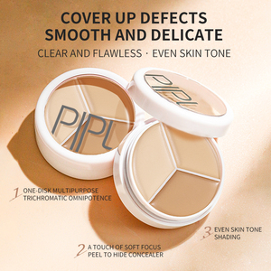 Vente en gros Correcteur de maquillage PIPL 3 couleurs Couvre les taches d'acné-Cicatrices-Peau sèche et grasse Fabricant d'équipement d'origine Correcteur de teint crémeux 3 en 1 direct d'usine - Product Image 3