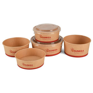 Bol à salade jetable en papier kraft pour emporter, 1000 ml - Product Image 3