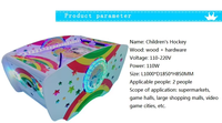 Machine de jeu d'arcade de hockey sur air à monnayeur pour 2 joueurs, avec détection de mouvement, carte mère LED, pour enfants, en anglais, en acrylique