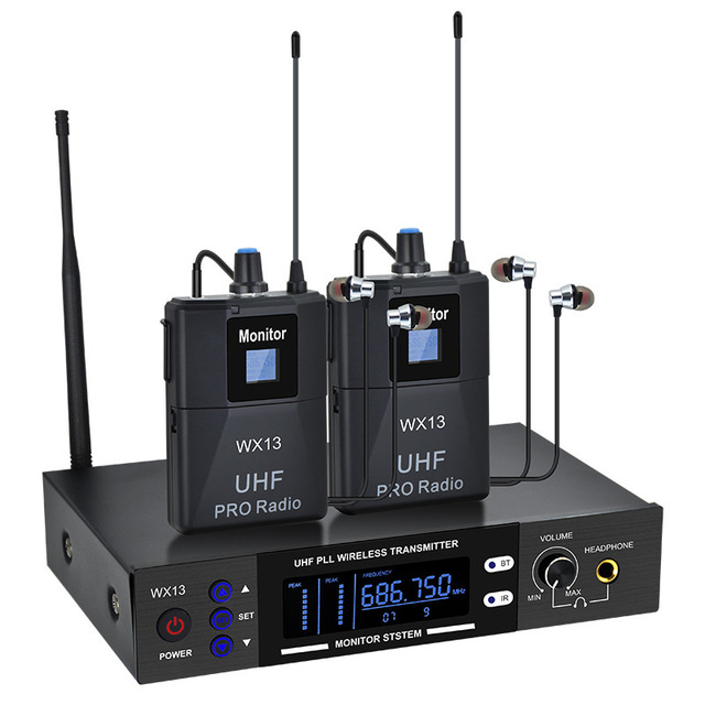 Wireless Monitoring In-Ear Monitor System Professional Stage Band Performance and Singer Used Ear Return Monitoring System