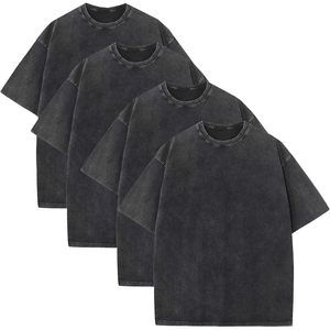 KEEPSHOWING T-shirt Homme Oversize Délavé Coupe Ample Coton Vintage Manches Courtes Streetwear Décontracté - Product Image 1