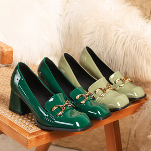 Chaussures Xuanhui Tendance Grande Vente à Talons Hauts Carrés de 6 cm pour <span class=keywords><strong>Femme</strong></span>, à Bout Carré, Semelle Souple, Boucle et Décolleté - Product Image 6