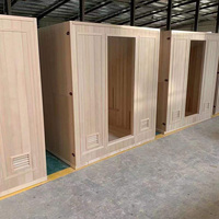 Sauna Uap Basah Rumahan untuk 2 Orang, Sauna Finlandia Hemlock untuk Pemulihan Setelah Berolahraga