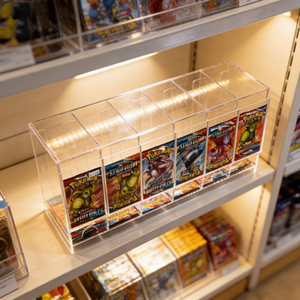 Support de présentation de bureau en acrylique transparent personnalisé en usine, 6 emplacements, luxe, pour le tri des cartes, booster pack, pour le trading - Product Image 5