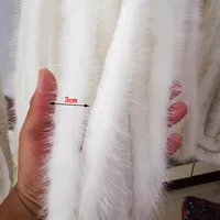 Ruban de fourrure de vison naturel de 1 m pour la confection de vêtements, la couture, les bordures de capuches, les accessoires de chaussures