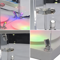 HOTEAM Vitrina Giratoria de Acrílico con LED Preensamblada para Joyería y Cosméticos, Exhibición para Venta al por Menor y al por Mayor, OEM