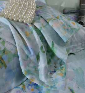 Ensemble de couette imprimé de style européen, couette d'été fraîche d'été lisse et lavable en soie, couette de style mince Tencel - Product Image 3