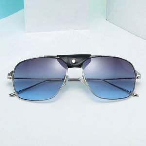 Gafas de Sol de Moda Vintage para Hombre con Logotipo Personalizado, Protección UV400, Montura Metálica, Tamaño Grande - Product Image 1