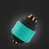 Connecteur Électrique M23 Autobloquant 10A DIN en Cuivre pour Véhicule Électrique, 2+1+5 Cœurs, pour Batterie Lithium de Stockage d'Énergie, Étanche, Type Aviation