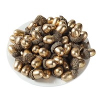 YUNJIN Petit Acorn Naturel Fait Main en PVC Souple Écologique Léger Pulvérisé Haute Qualité Décoration Maison 3x1.5cm Mariage Halloween