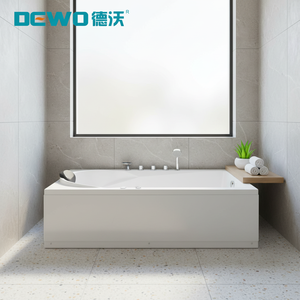 Baignoire <span class=keywords><strong>SPA</strong></span> rectangulaire moderne américaine avec hydromassage, bain à remous, tablier de protection et drain pour salle de bain - Product Image 2