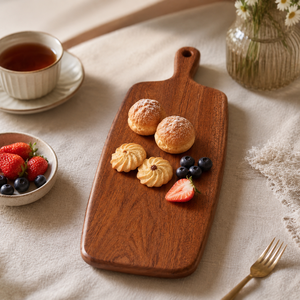 Tabla de cortar larga de madera de ébano premium con orificio para colgar, tabla de cortar estrecha de madera para servir pan y <span class=keywords><strong>queso</strong></span> - Product Image 6
