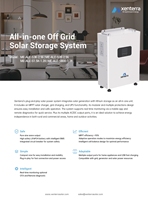 Sistema de Energía Solar Residencial Xenterra, Almacenamiento de Energía Fuera de la Red, 2kwh, Sistema Paygo, Todo en Uno, Inversor de 2kw con Batería de Litio Integrada