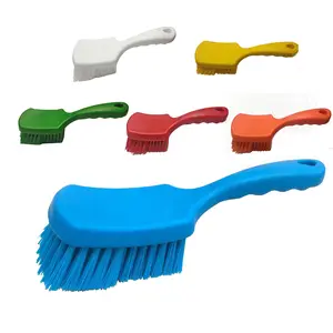 Brosse de lavage de paniers souples/rigides à manche court de qualité alimentaire personnalisée en gros