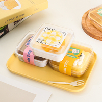 Boîte d'emballage carrée transparente en plastique PET, épaisseur 1 mm, modèle W-096, pour pudding, mousse, gâteau, tiramisu
