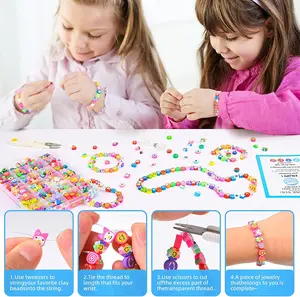 El yapımı kil boncuklar takı yapımı için sevimli polimer Heishi boncuk DIY takı aksesuarları oyuncaklar çocuklar ve kızlar için