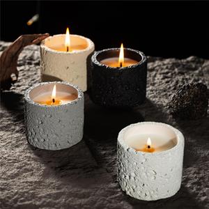 Coupe de bougie en béton de nids de poule de cylindre de conception nordique simple de vente chaude pour la fête des pères - Product Image 2