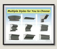 Moulures de décoration murale extérieure européennes modernes en mousse de polystyrène expansé et ciment, durables, écologiques, résistantes à la décomposition, pour fenêtres