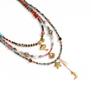 韓国風トレンドパンクジュエリーネックレス 316Lステンレス鋼 18K金メッキ 防水 エレガントファッションアクセサリー - Product Image 1