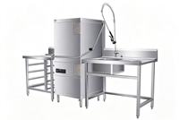 Lave-vaisselle à capot, économie d'énergie, équipement de lavage de vaisselle industriel pour café, bar, service de restauration, cuisine
