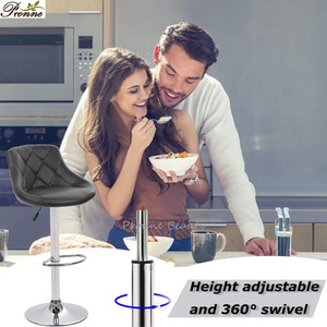Nouveau design, tabourets <span class=keywords><strong>de</strong></span> bar confortables et pivotants avec hauteur <span class=keywords><strong>de</strong></span> chaise et dossier - Product Image 5