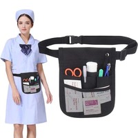 Sac banane unisexe léger et imperméable en polyester à motif dessin animé pour infirmières, pochette de rangement utilitaire pour infirmières avec fermeture éclair