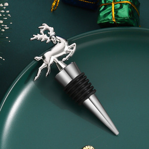 Flying Deer <b>Wine</b> Cork Gold And Silver Zinc Alloy Bottle <b>Stopper</b> For Christmas Wedding Party Gift - Product Image 3