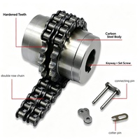 Ensemble de couplage de chaîne à rouleaux KC5014 en acier au carbone, coupleur de chaîne à double rangée, connexion flexible pour équipement d'automatisation
