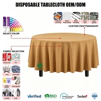 Nappe de table en polyester multicolores personnalisée, imperméable, pour banquets, mariages, nappes rondes
