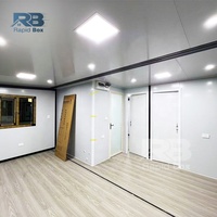 Cabine de luxe de 20 pieds, 2 chambres, maison préfabriquée mobile, maison préfabriquée miniature pliable, extensible, conteneur préfabriqué