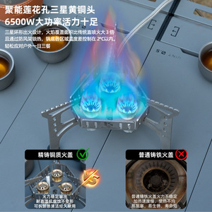 Réchaud de camping pliable Bubik pour 1-2 personnes, brûleur à gaz portable, léger et résistant au vent, équipement de cuisine pour la randonnée en plein air - Product Image 2