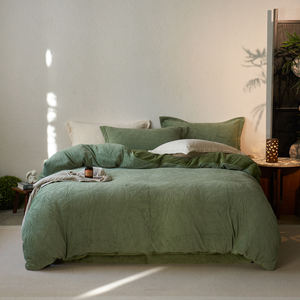 नक्काशीदार मखमली बुना हुआ 400tc पर्यावरण के अनुकूल टिकाऊ लुभावनी बिस्तर चादरें नकली - Product Image 1