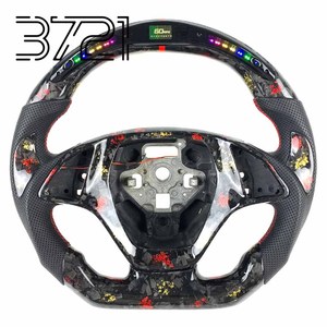 Volante Deportivo de Cuero Rojo y Fibra de Carbono para Chevrolet Corvette C7 Stingray Z06 Grand Sport ZR1, Interior 2014-2019 - Product Image 1