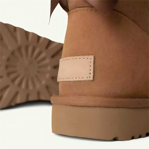 Botas de nieve casuales para mujer, modelo <span class=keywords><strong>Bailey</strong></span> Bow, de gamuza, con forro de felpa, cómodas, cálidas e impermeables, para invierno, de la marca smartwaveDesigner. - Product Image 4
