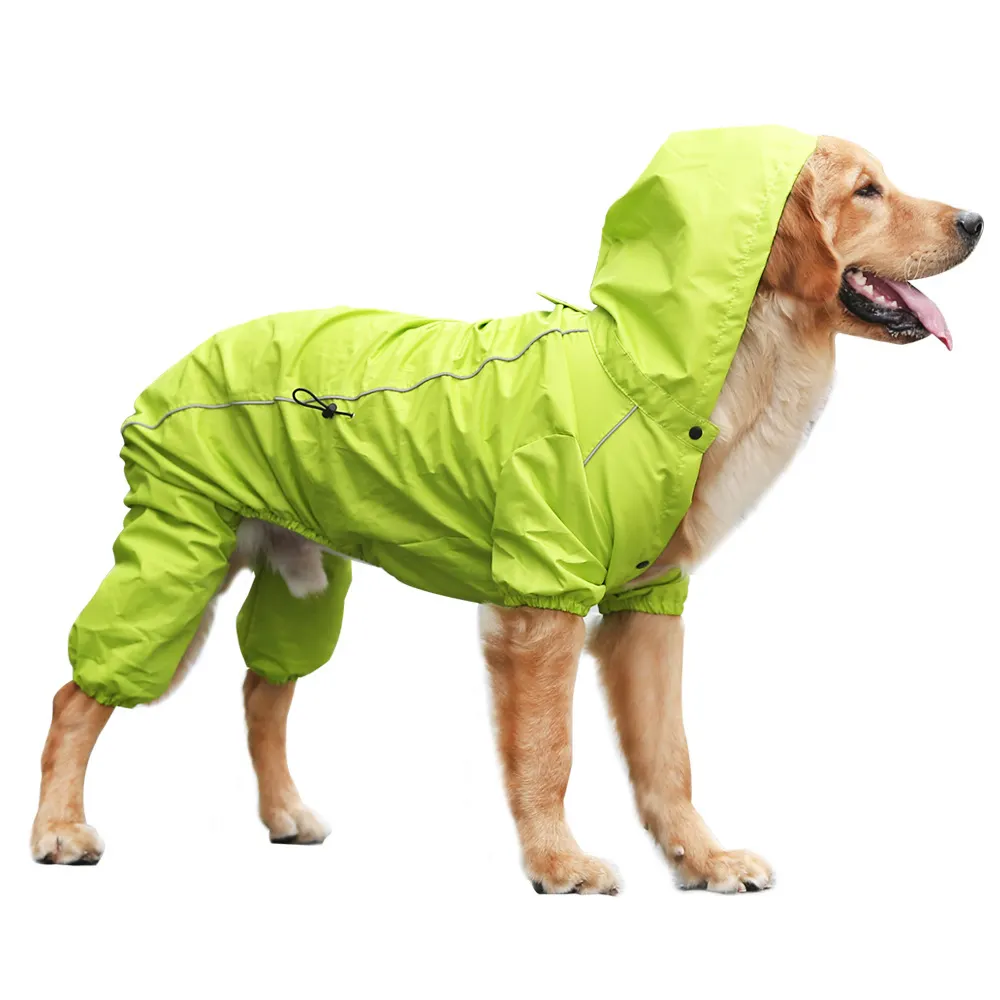 Moletom personalizado do cão, moletom impermeável ajustável para o ar livre do cão roupas de chuva para animal de estimação