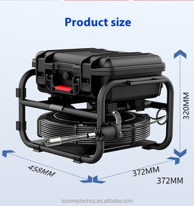 9 pouces 360 rotation Double objectif et localisateur d'objectif unique DVR vidéo industrielle vidange <span class=keywords><strong>plomberie</strong></span> tuyau inspection égout vidange caméra - Product Image 5